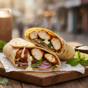 Chicken Kathi Roll (Rumali Roti)
