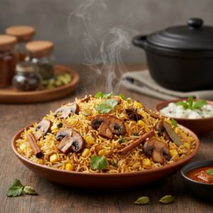 Mushroom Babycorn Biriyani